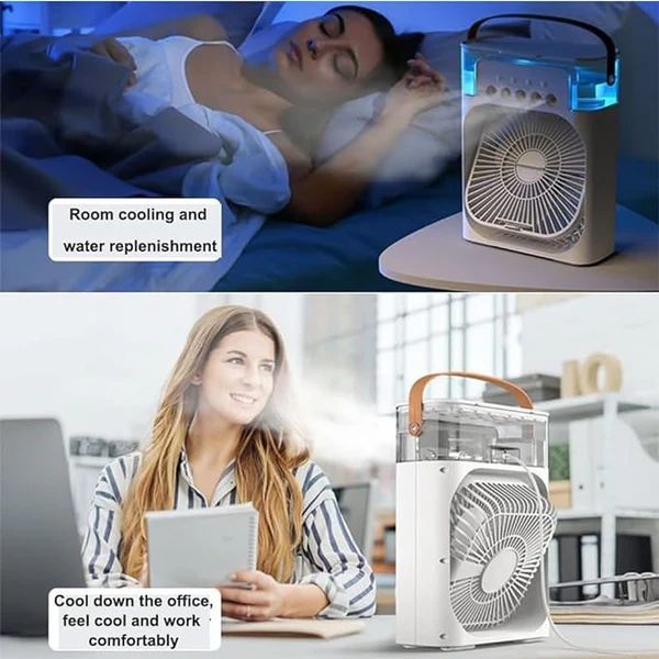 Portable Cooling Fan With Ice
