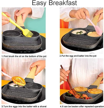 3 in 1 Frying Pan -Non Stick - مقلاة حجرية طبية غير لاصقة