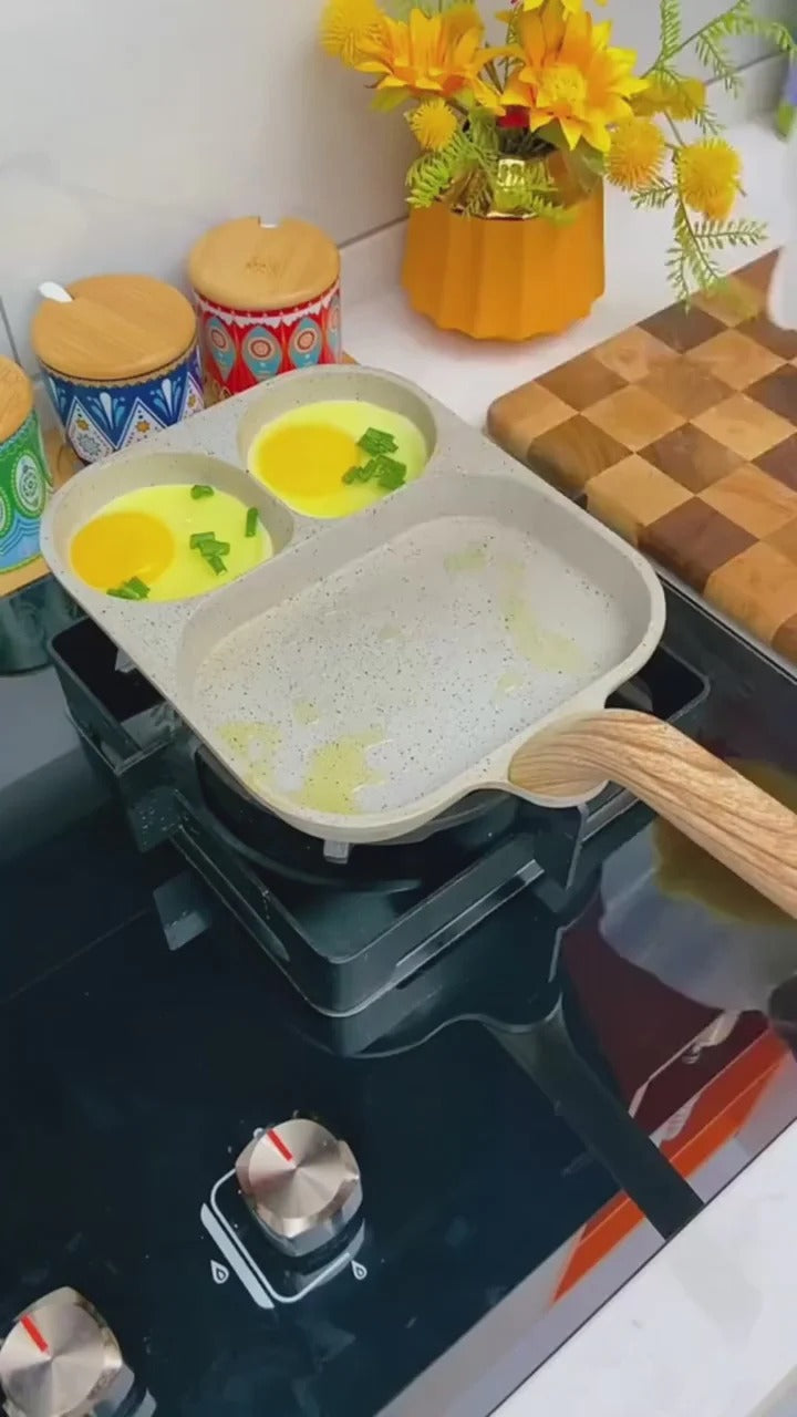 3 in 1 Frying Pan -Non Stick - مقلاة حجرية طبية غير لاصقة
